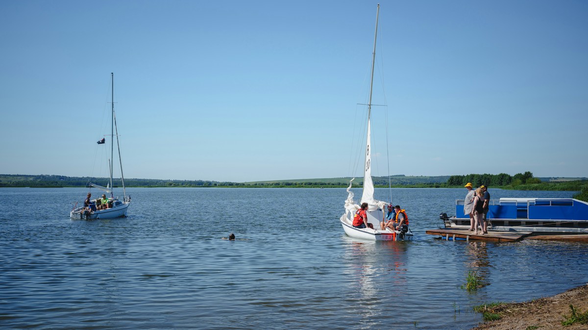 Friends and family sharing a summer day on the lake